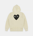 Sweat zippé CDG Avec Capuche Beige