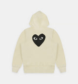 Sweat zippé CDG Avec Capuche Beige