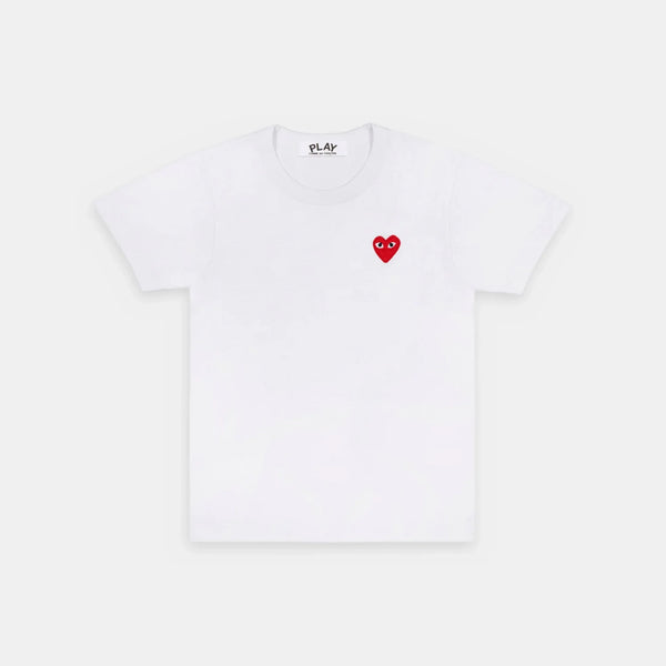 T-Shirt CDG Blanc Logo Rouge