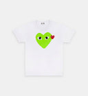 T-Shirt CDG Blanc Et Vert Fluo