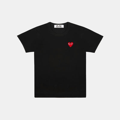 T-Shirt CDG Noir Logo Rouge