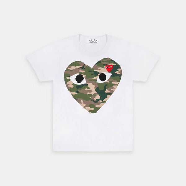 T-Shirt CDG Blanc Et Camouflage