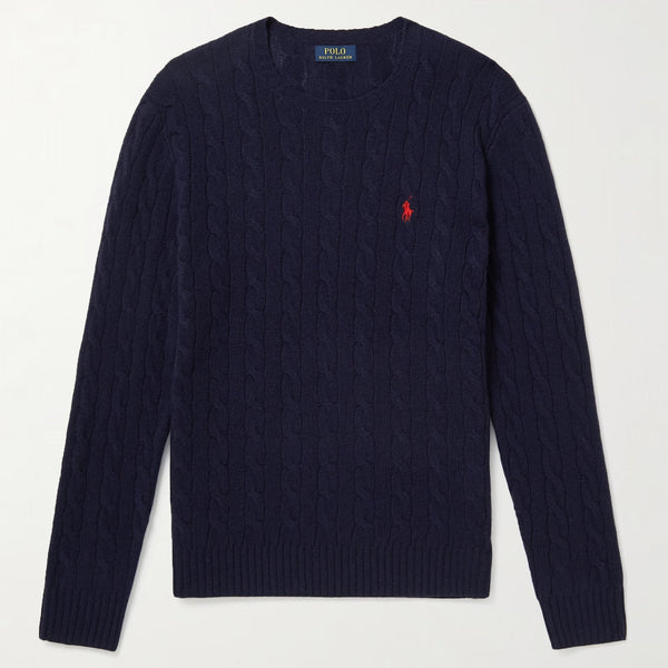 Pull Ralph Lauren En Laine Bleu Marine